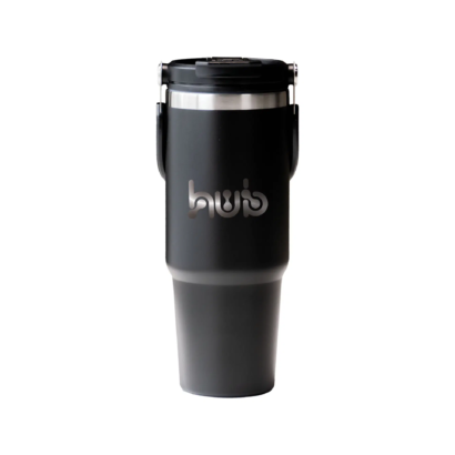 Tumbler with Handle and Sipper Black