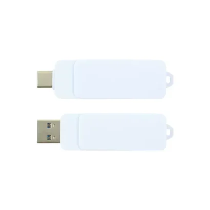 OTG White Swivel USB Flash Drives 64GB V. 3.0 Type C