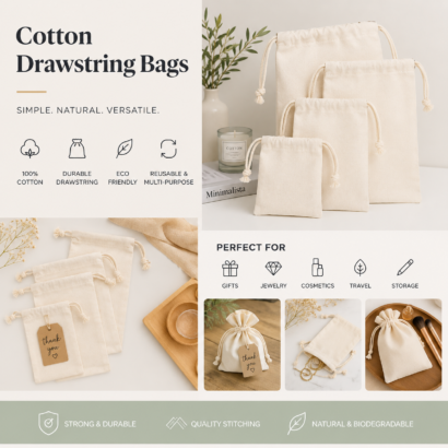 cotton drawstring pouch Dubai, Abu dhabi