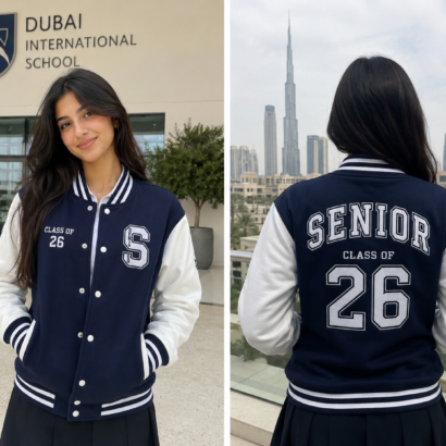 Custom Senior Varsity Jacket – Class of 2026 | Dubai & Abu Dhabi