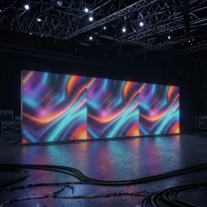 Custom indoor and outdoor LED video wall display screen studio view for Advertising Point UAE