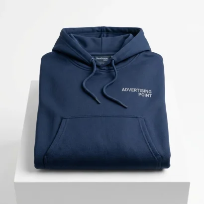 Custom pullover hoodie without zipper studio view for Advertising Point UAE
