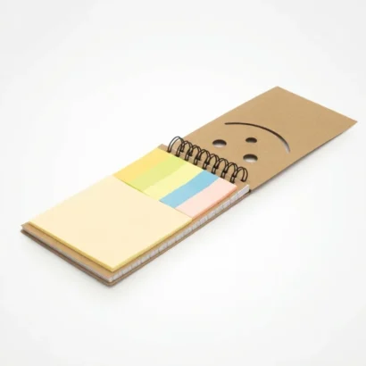 Eco-friendly pocket notepad with sticky notes and flags studio view for Advertising Point UAE