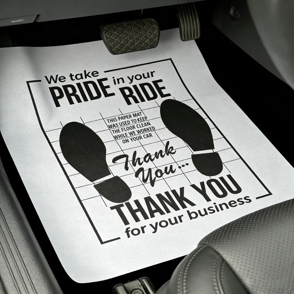 Paper car mats printing in Dubai | Advertising Point UAE