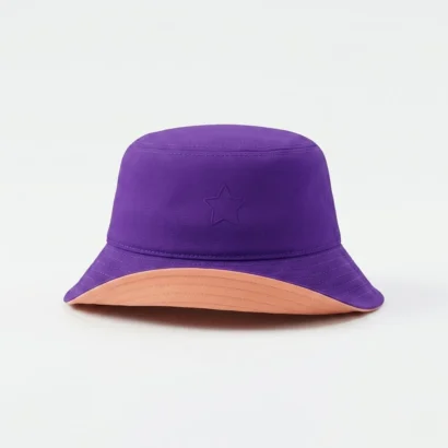 Custom reversible canvas bucket hat studio view showing dual-sided design for Advertising Point UAE