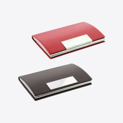 Leather business card holder Dubai & Abu Dhabi – logo embossing