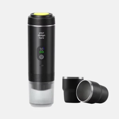 Custom printed portable espresso machine Dubai & Abu Dhabi – logo branding