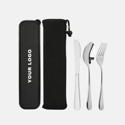 Custom printed travel cutlery set Dubai & Abu Dhabi – logo branding
