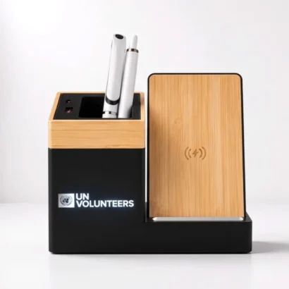 Wireless charging pen holder Dubai & Abu Dhabi – custom logo branding
