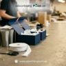 Last minute corporate gifts in Dubai – engraved steel tumblers and branded gift boxes being packed for same-week delivery