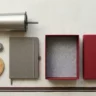 National Day corporate gifts for Eid Al Etihad – branded tumbler, notebook and gift box in UAE national colours