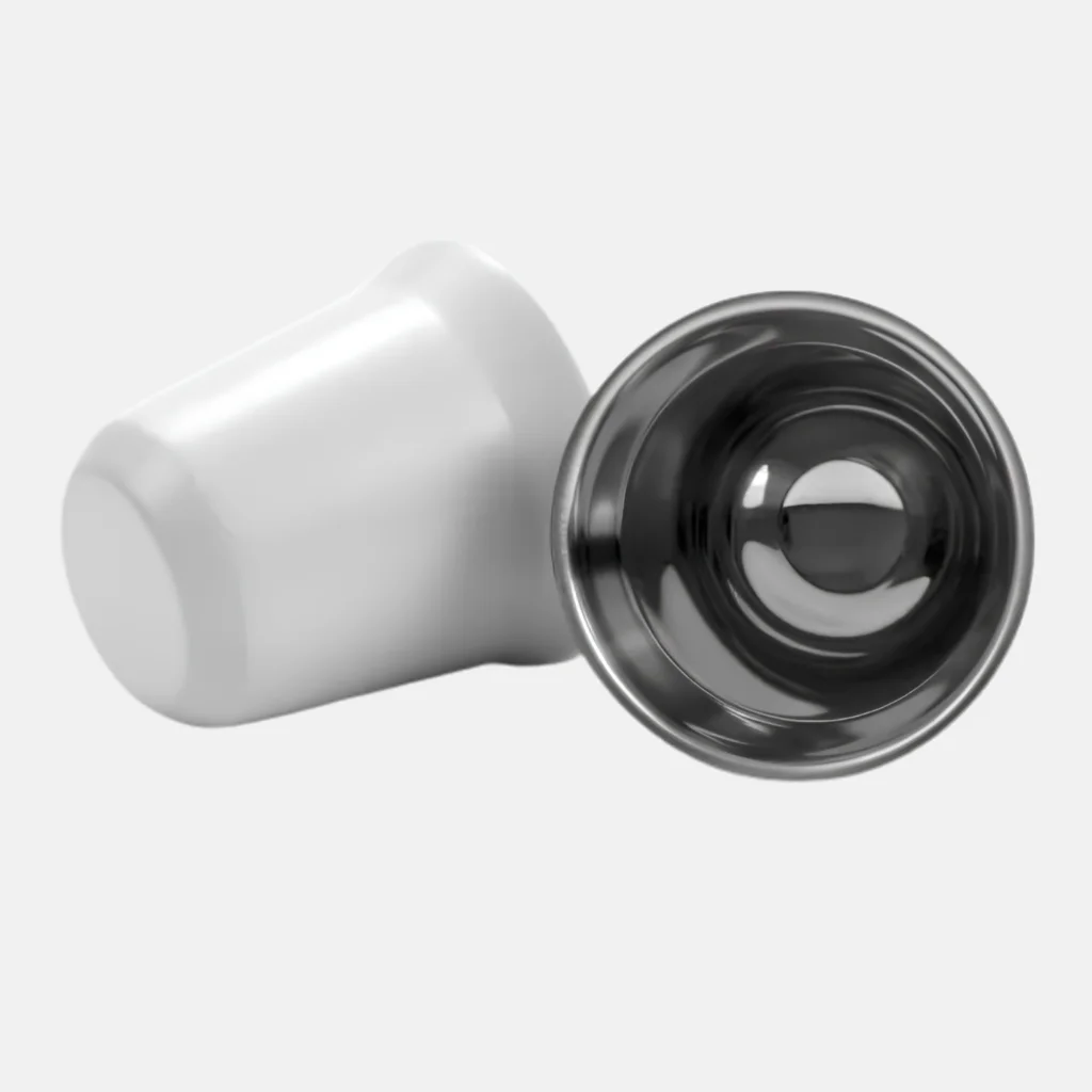 Handle-less Arabic coffee cups in stainless steel and ceramic UAE