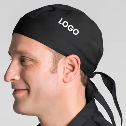 Custom chef hat with print Dubai & Abu Dhabi – branded kitchen headwear