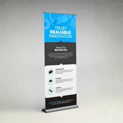 Roll up banner printing Dubai & Abu Dhabi – 85x200 cm with stand